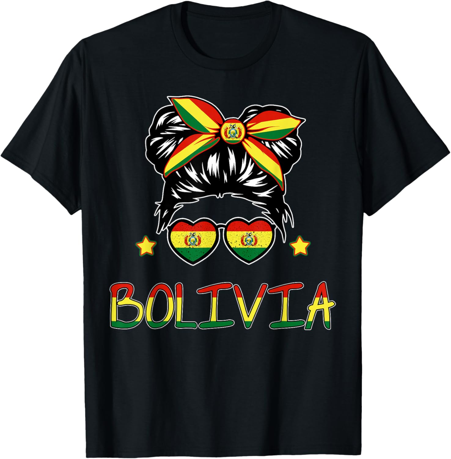 Kids Bolivia Flag Toddler Bolivian Hispanic Heritage Month T-Shirt - T-Shirt | Black