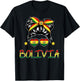 Kids Bolivia Flag Toddler Bolivian Hispanic Heritage Month T-Shirt - T-Shirt | Black