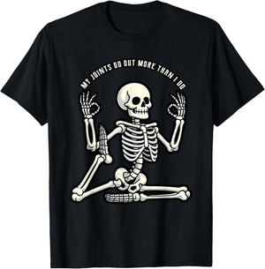 Skeleton EDS My Joints Go Out More Than I Do T-Shirt - T-Shirt | Black