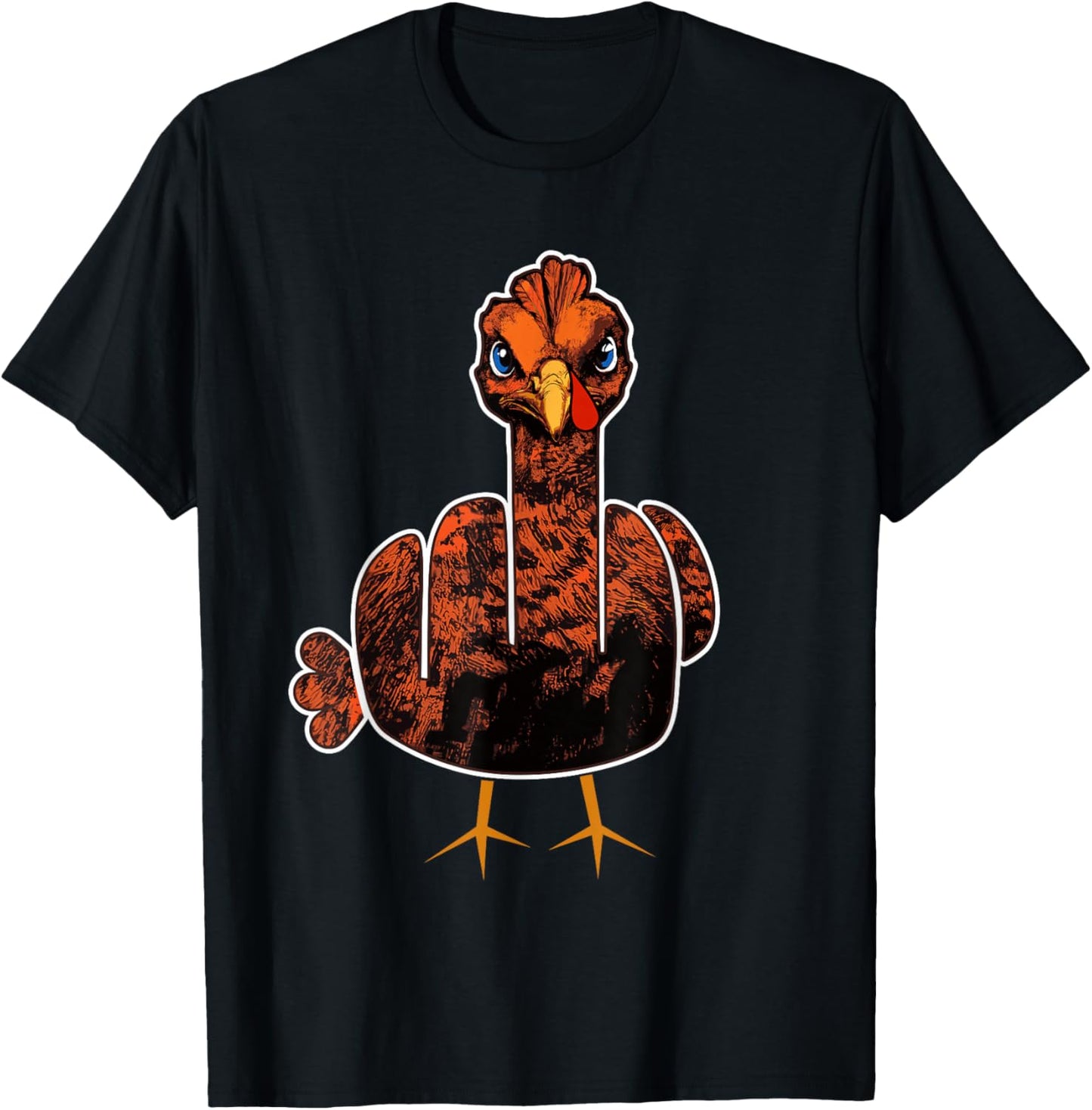 Grumpy Thanksgiving Turkey T-Shirt - T-Shirt | Black