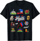 Haitian Pride Culture Heritage Outfit Idea Haiti Flag kids T-Shirt - T-Shirt | Black
