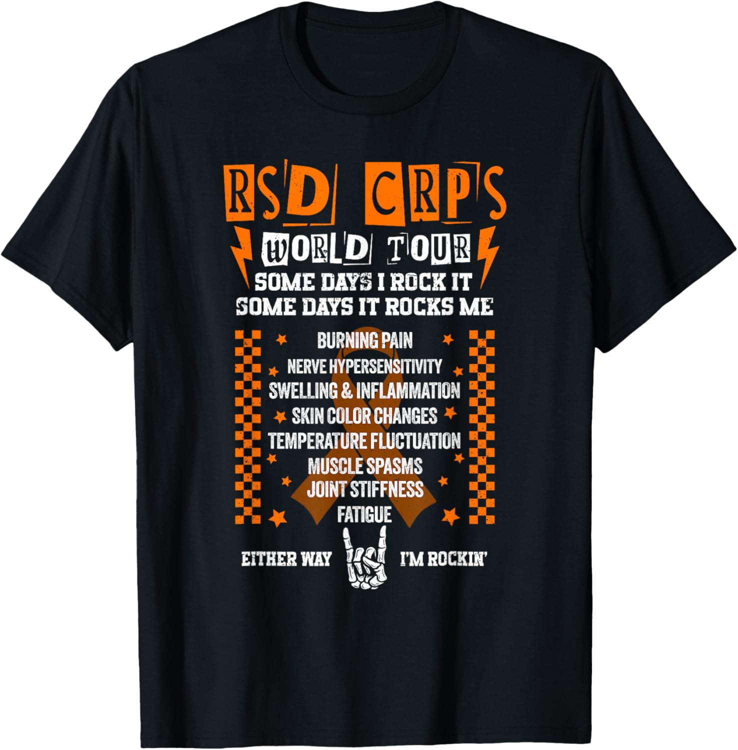 RSD CRPS Awareness CRPS Warrior T-Shirt - T-Shirt | Black