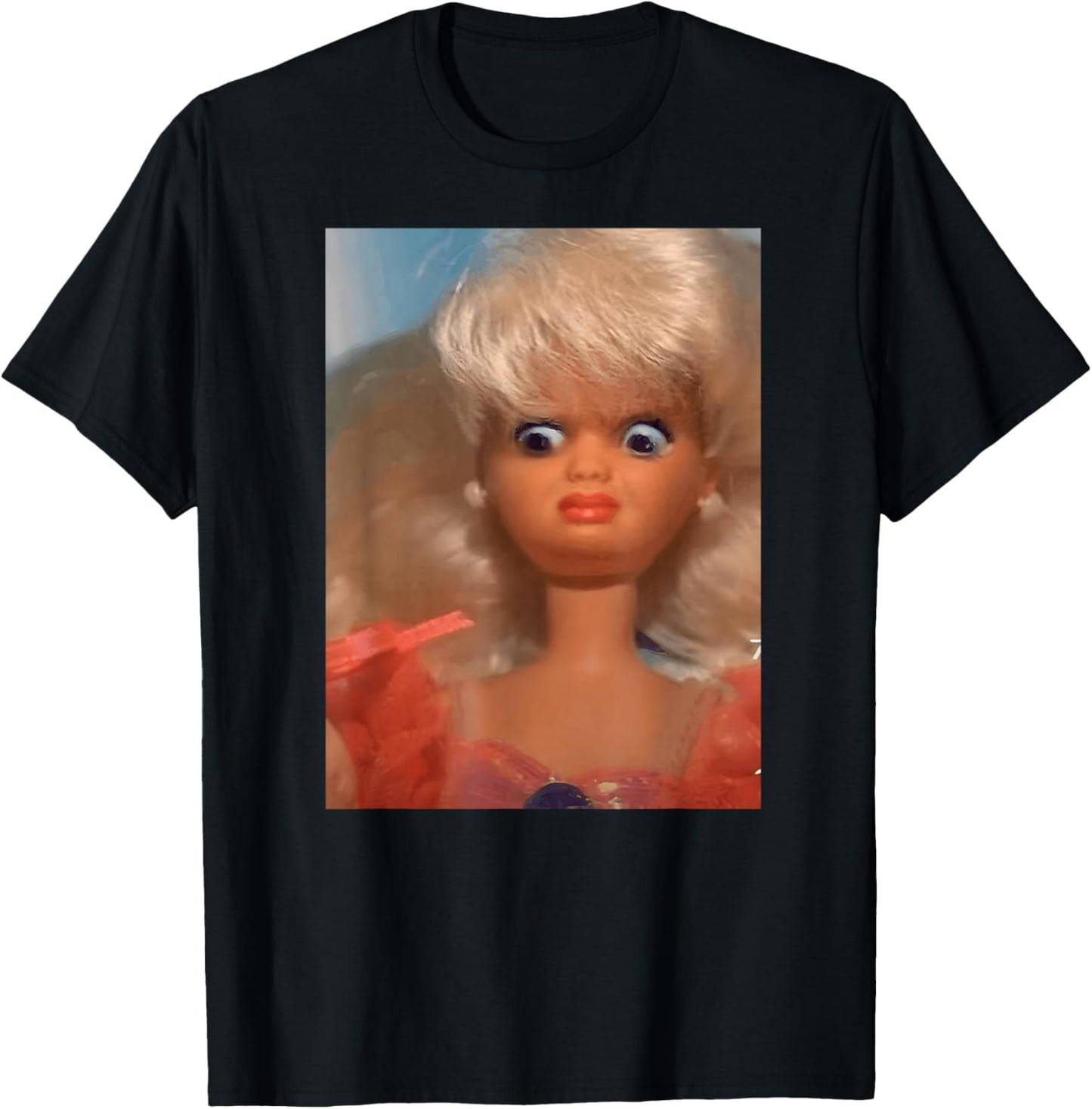 Disgusting Doll Meme Face T-Shirt - T-Shirt | Black