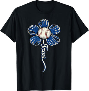 Texas Flower Women Boys Girls Kids T-Shirt - T-Shirt | Black