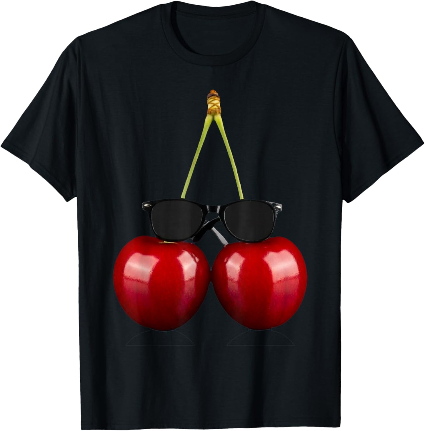 Coole Kirschen mit Sonnenbrille Lustige Früchte T-Shirt - T-Shirt | Black