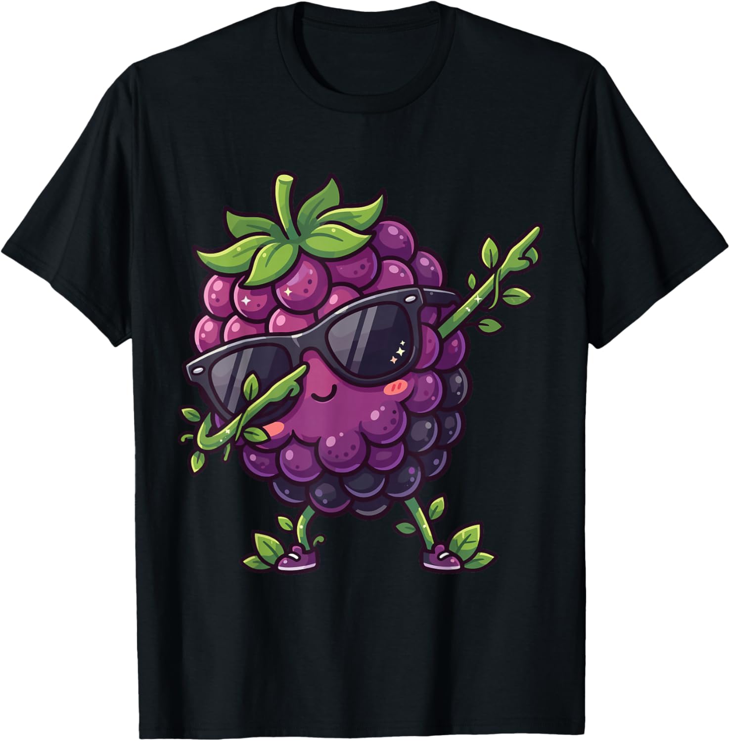 Boysenberry Dabbing T-Shirt - T-Shirt | Black