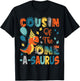 Cousin Of The One-A-Saurus 2Nd Birthday Dinosaur Party T-Shirt - T-Shirt | Black
