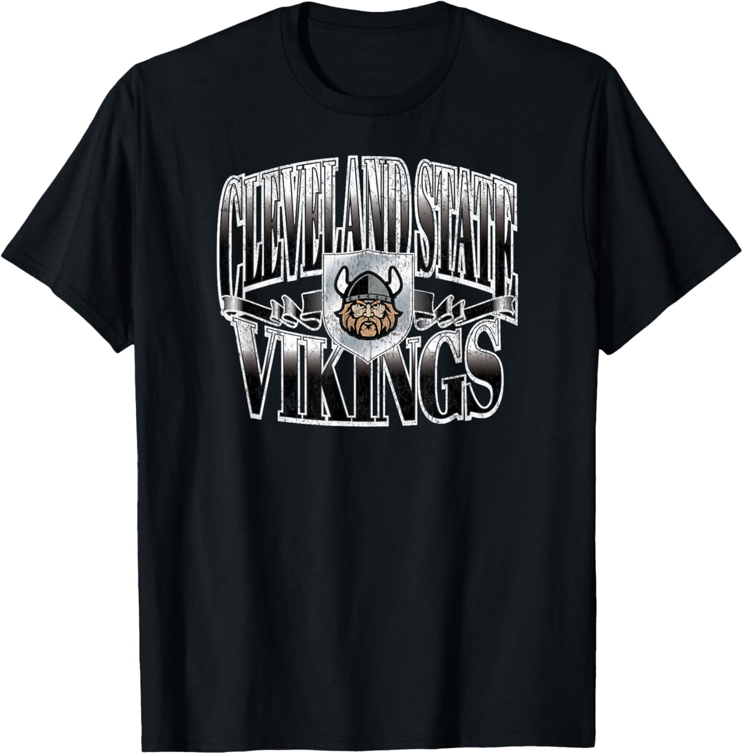 Cleveland State Vikings Retro Class Green T-Shirt - T-Shirt | Black