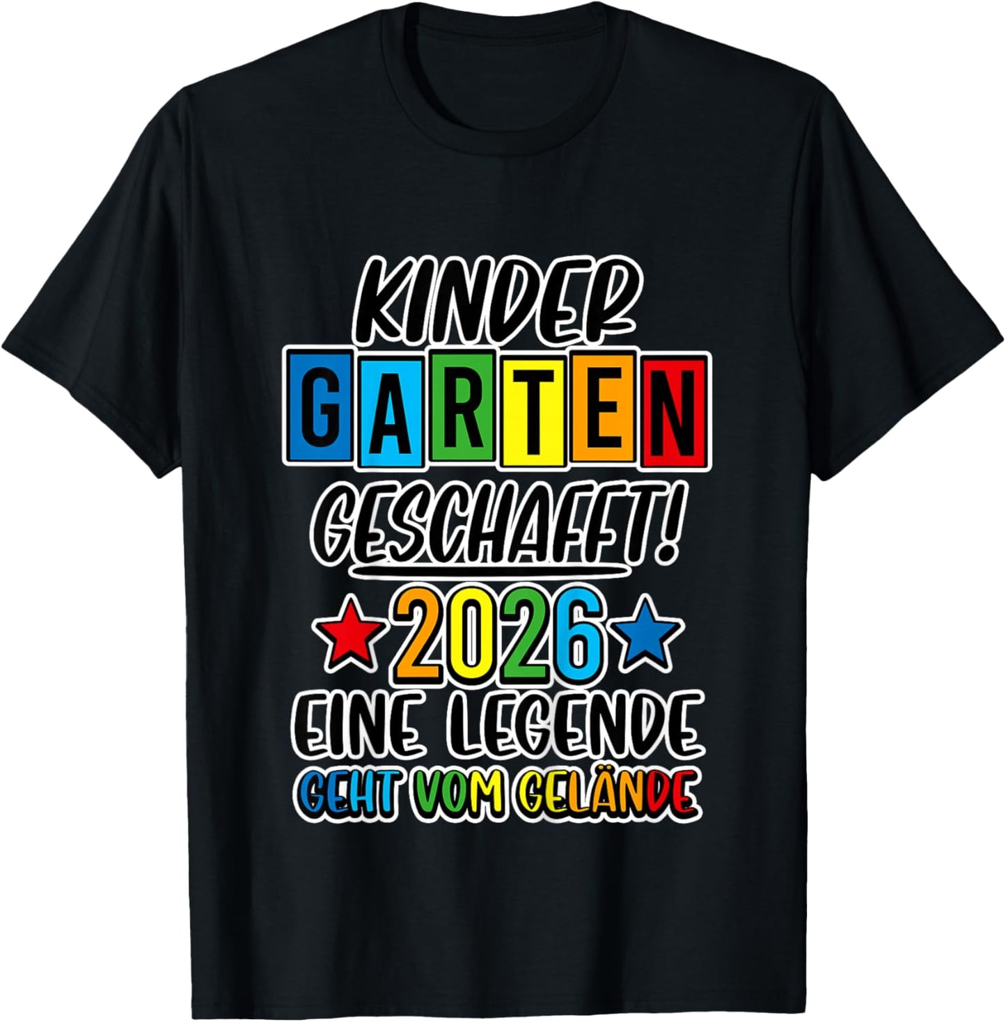 Kindergarten Geschafft 2026 Kita Ade 2026 T-Shirt - T-Shirt | Black