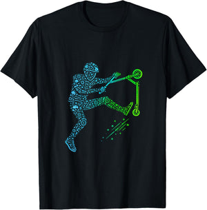 Scooter Stunt Scooter for Boys & Children Cool Scooter Stunt T-Shirt - T-Shirt | Black