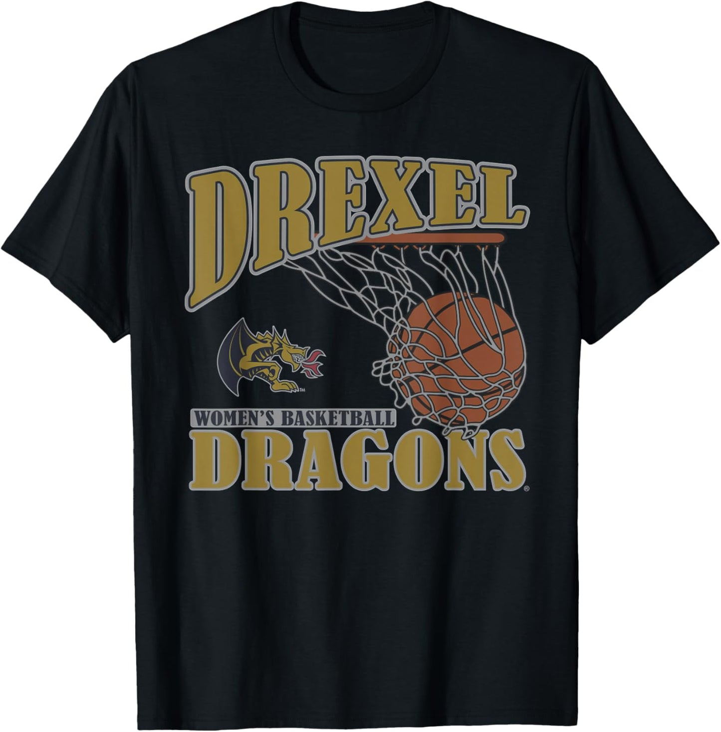 Drexel Dragons Women's Basketball Vintage Lift T-Shirt - T-Shirt | Black
