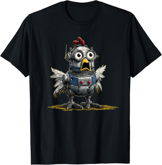 Future Chicken Costume for Robots and Animals Fans T-Shirt - T-Shirt | Black