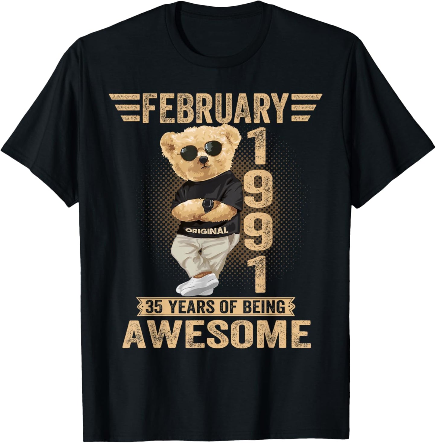 Awesome Teddy Bear 35 February 1991 T-Shirt - T-Shirt | Black