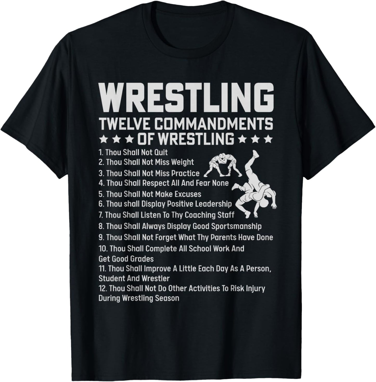 Wrestling Shirt Men Boys Funny Wrestler Wrestle Kids Girls T-Shirt - T-Shirt | Black