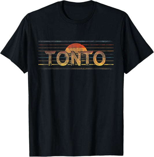 Tonto - US National Park Forest Vintage Men Women Kids Retro T-Shirt - T-Shirt | Black