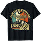Anniversaire 20 Ans Vintage Janvier 2006 Garçons et Filles T-Shirt - T-Shirt | Black