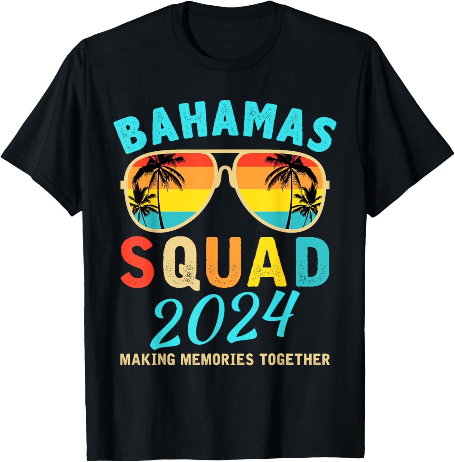 Bahamas Vacation 2024 Squad Family Friends Matching Group T-Shirt - T-Shirt | Black