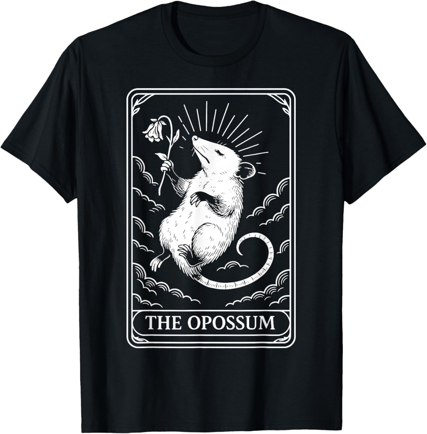 The Opossum Tarot Card T-Shirt - T-Shirt | Black