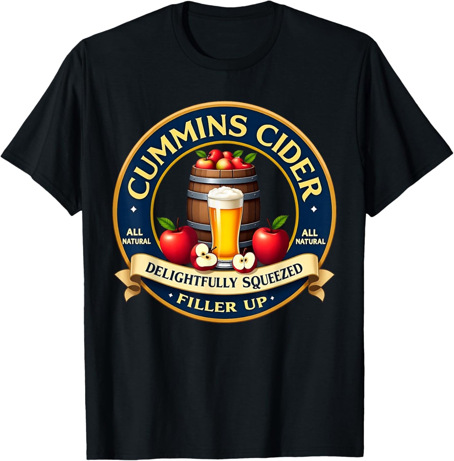 Funny Hard Dickens Cider Drinking Humor Vintage Pinup T-Shirt - T-Shirt | Black