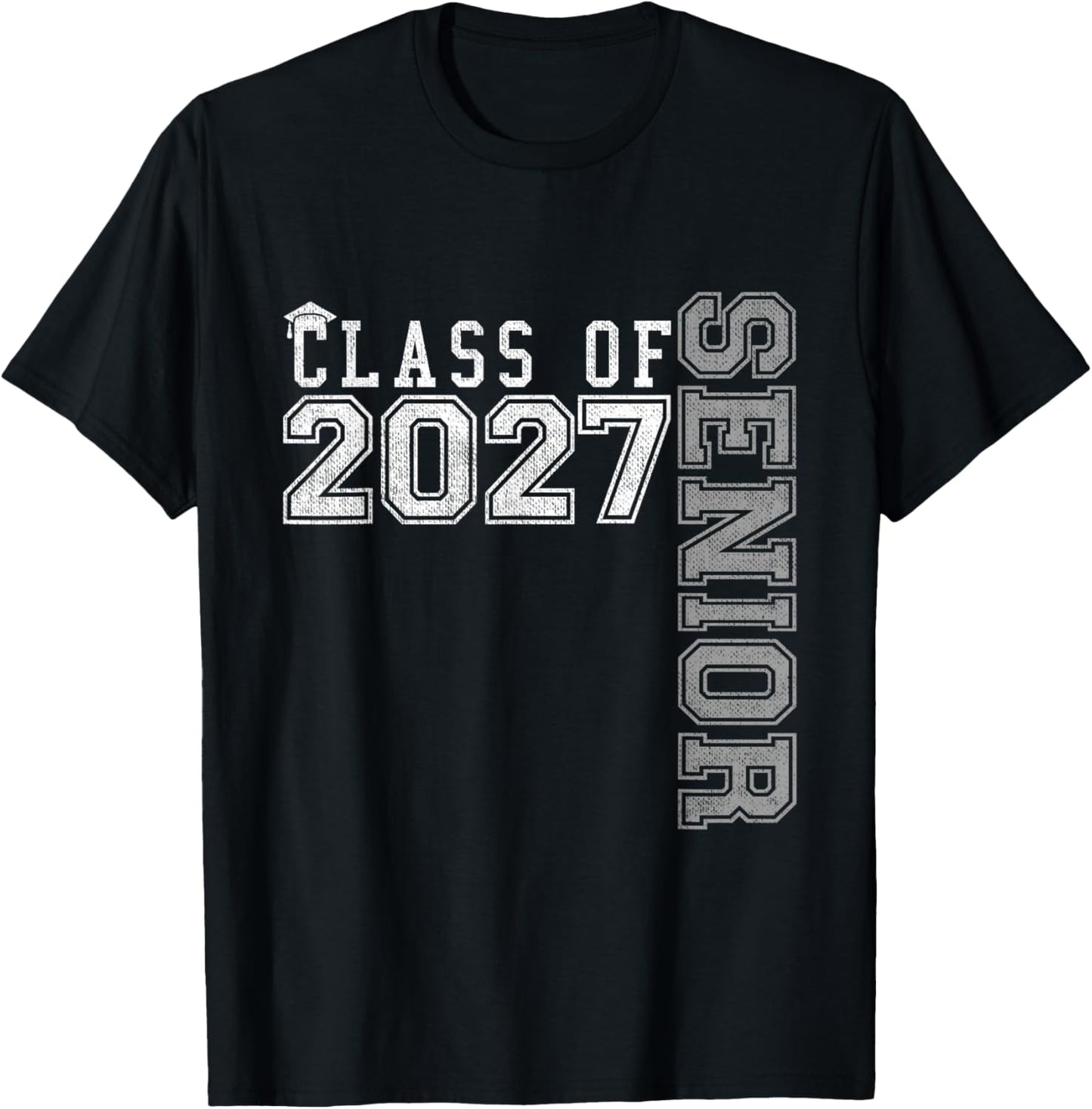 Senior 2027 Class of 2027 Seniors Graduation 2027 Senior 27 T-Shirt - T-Shirt | Black
