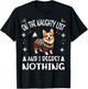Cute Cardigan Welsh Corgi Dog Christmas On The Naughty List T-Shirt - T-Shirt | Black