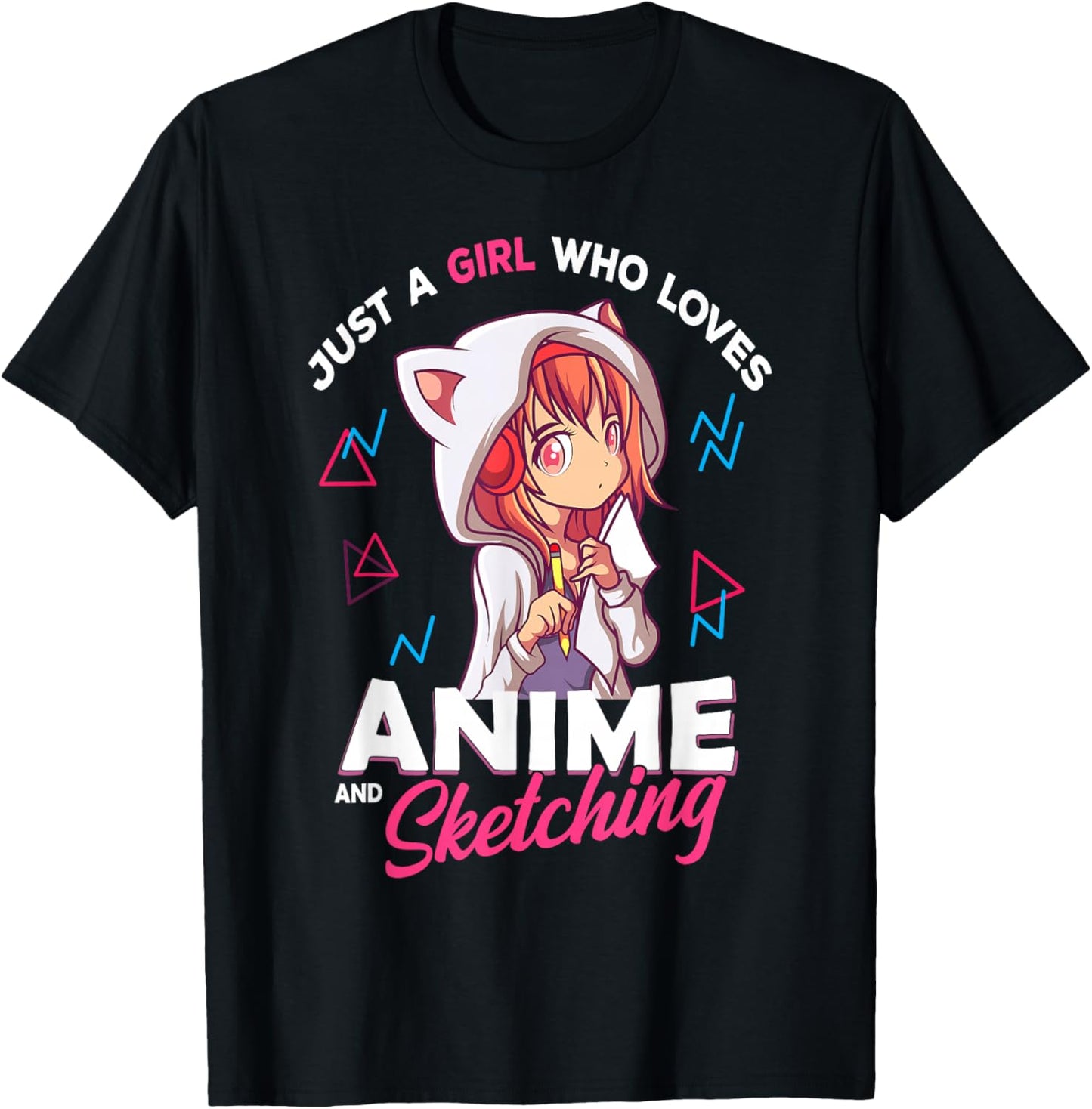 Anime Manga Girl Japanese Otaku Kawaii , Black, S T-Shirt - T-Shirt | Black