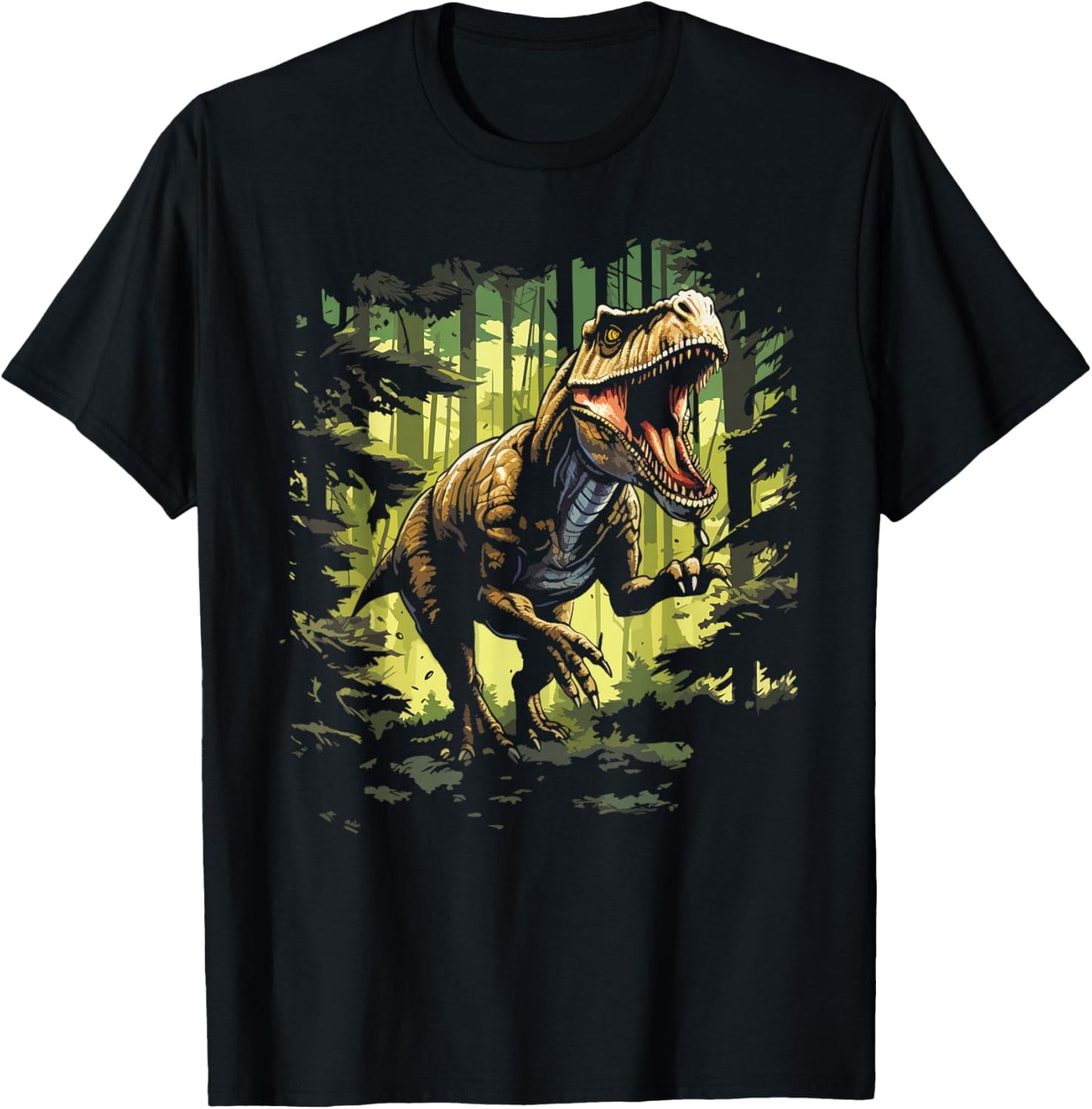 T-Rex For Kids Realistic Tyrannosaurus Rex Dinosaur T-Shirt - T-Shirt | Black