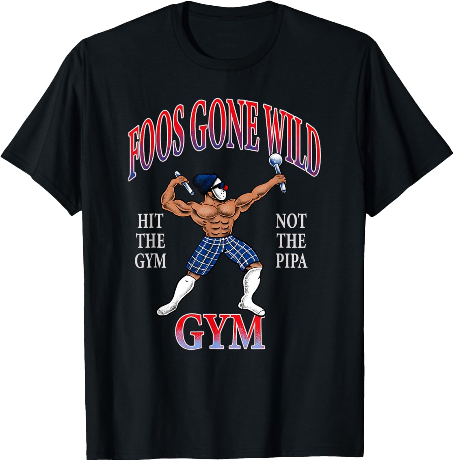 Foos Gone Wild – Hit The Gym Navy T-Shirt - T-Shirt | Black