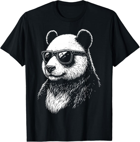 Panda Sunglasses T-Shirt - T-Shirt | Black