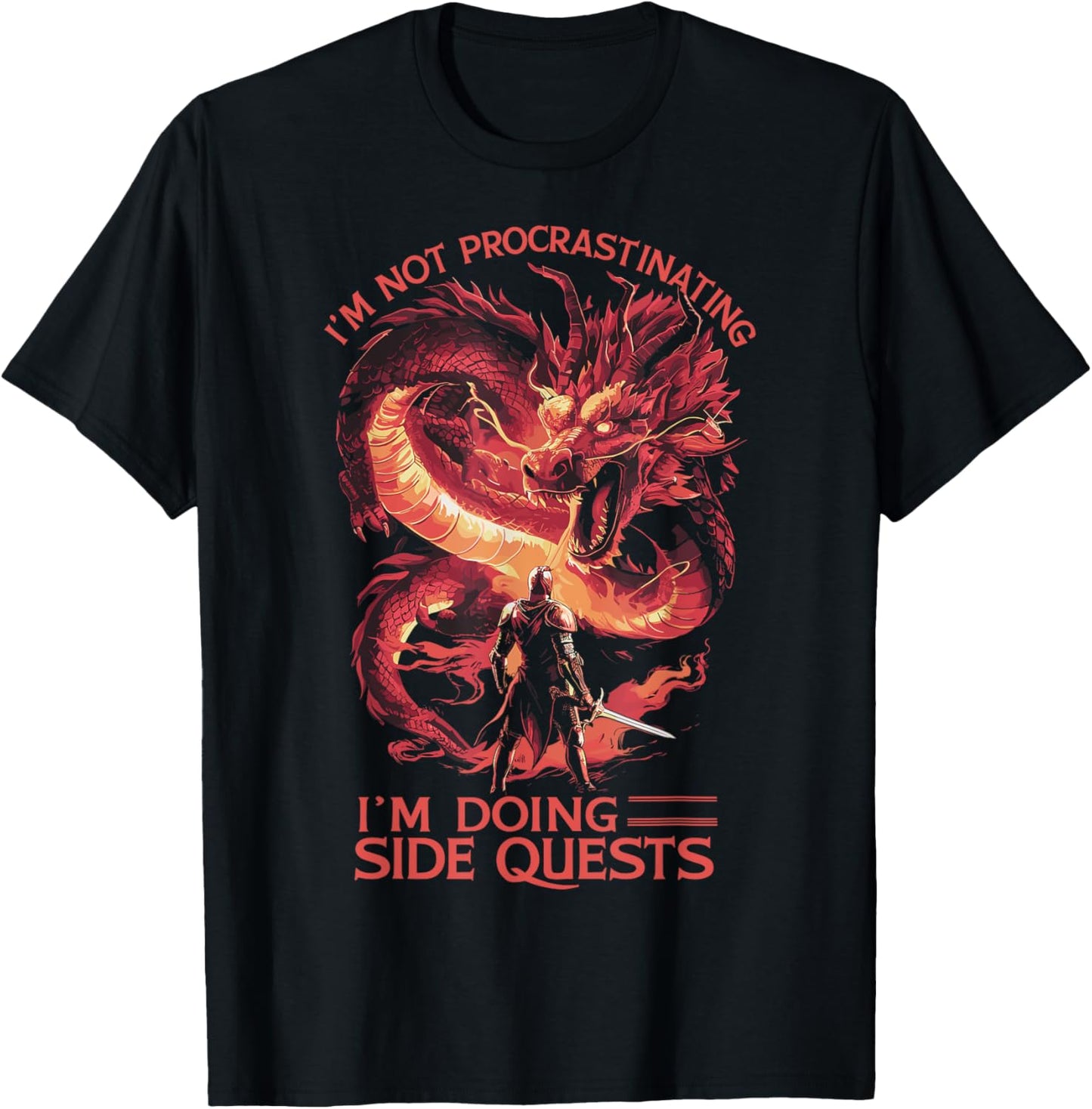 I'm Not Procrastinating I'm Doing Side Quests - RPG Gamer T-Shirt - T-Shirt | Black