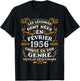 Vintage Cadeau d'anniversaire 70 Ans Nés en Février 1956 T-Shirt - T-Shirt | Black