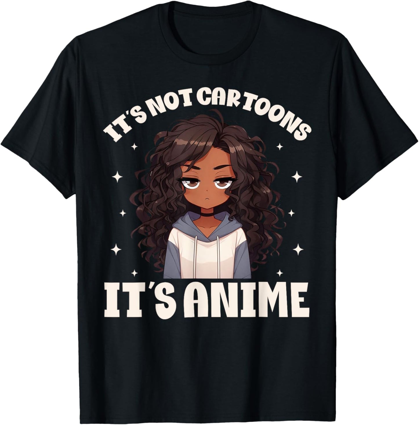 It's Not Cartoons It's Anime Merch Stuff African American T-Shirt - T-Shirt | Black