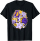NBA Los Angeles Lakers Psychedelic Basketball Collage , Small, White T-Shirt - T-Shirt | Black