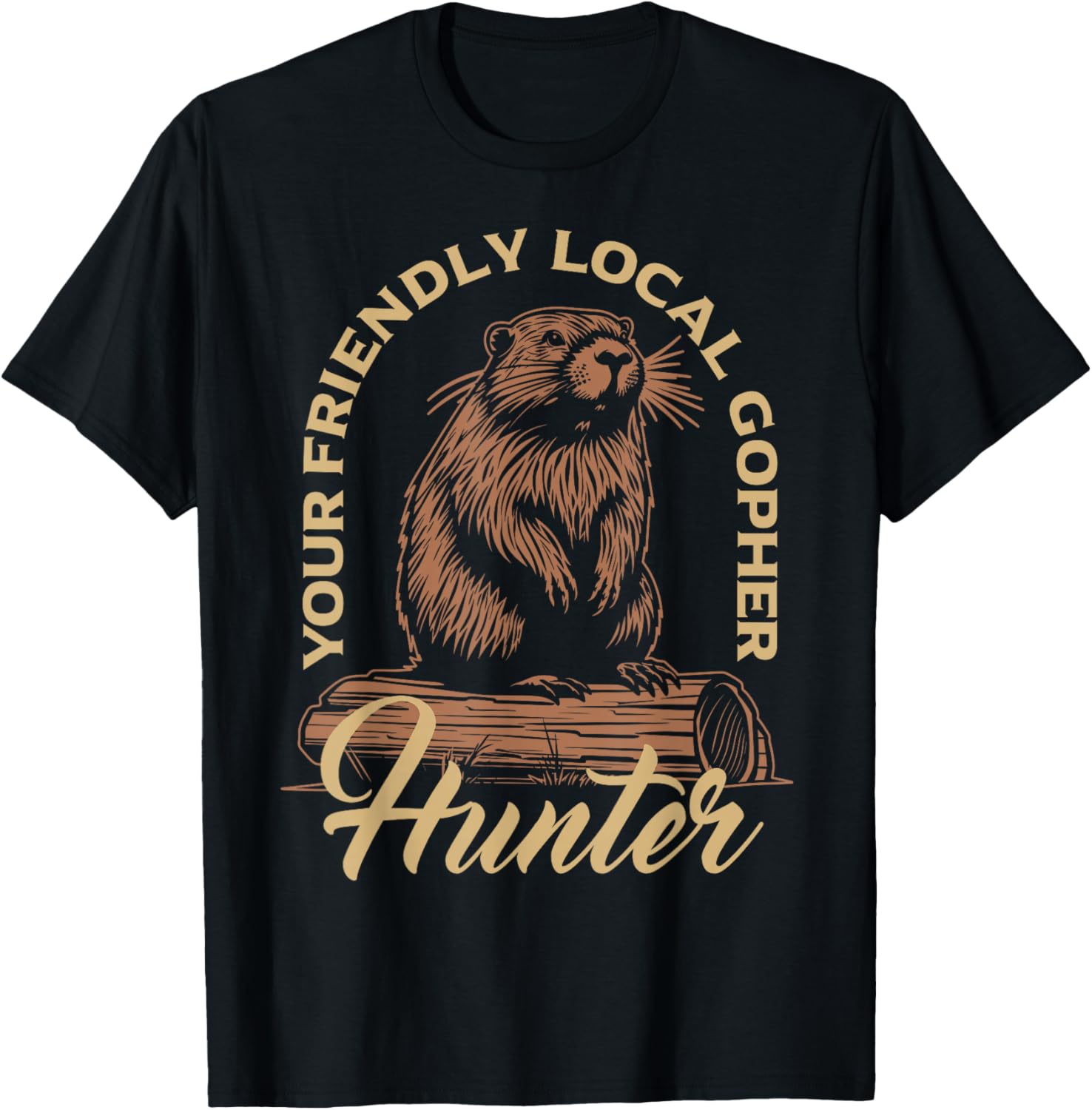 Gopher Hunter Gear Equipment Essentials Gopher Slayer T-Shirt - T-Shirt | Black