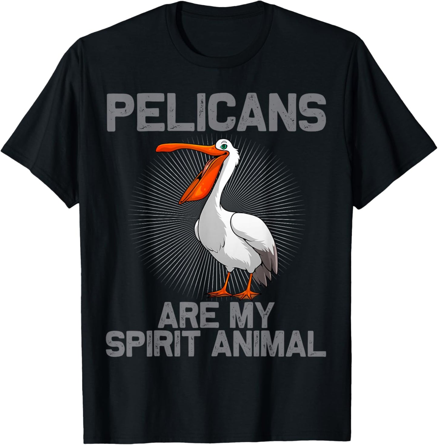 Cool Pelican Design Women Kids Pelican Bird Pelican T-Shirt - T-Shirt | Black
