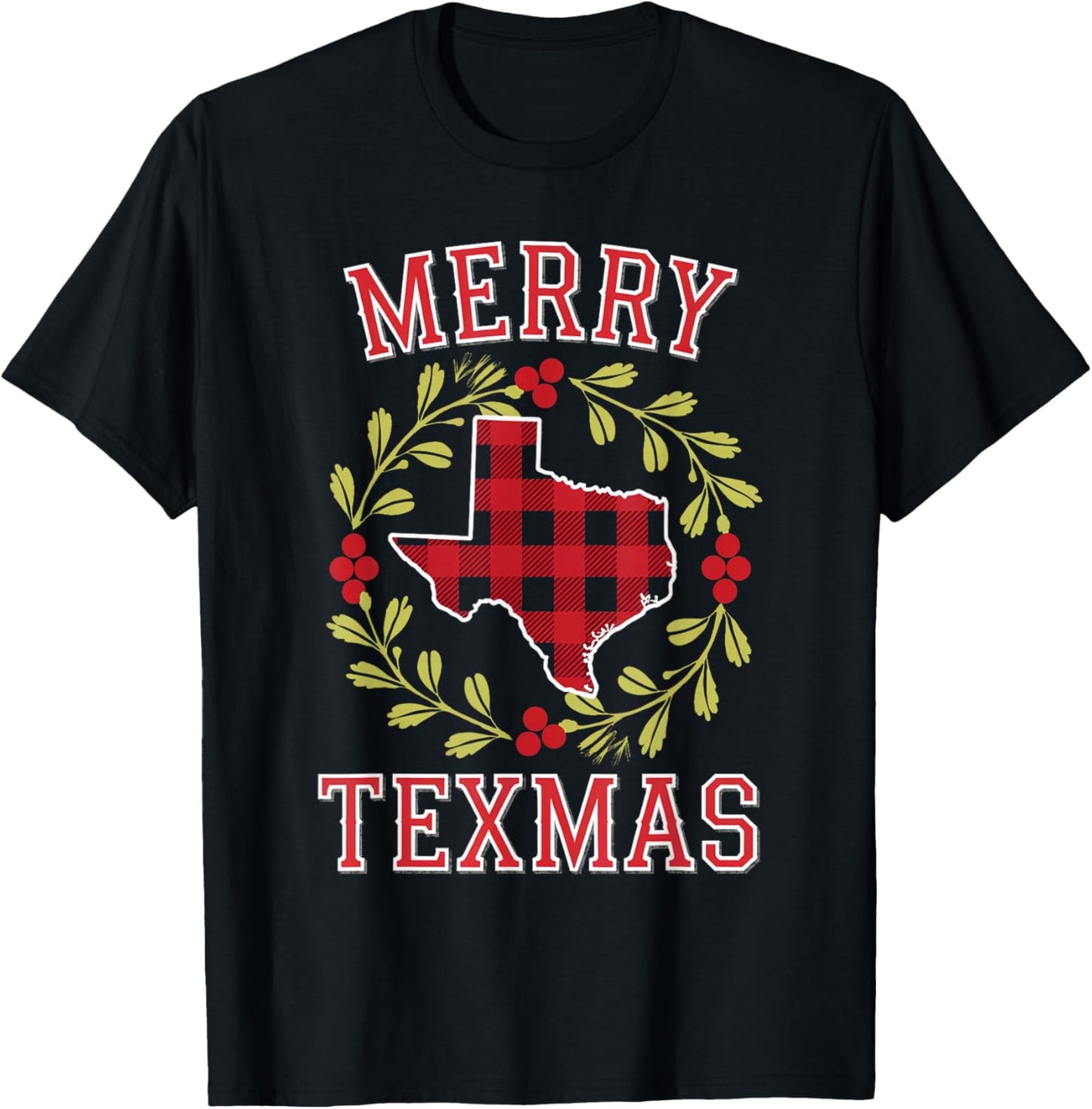 Funny Merry Texmas Texas State Family Christmas Xmas Pajama T-Shirt - T-Shirt | Black