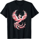 Cherry Blossom Phoenix Rising Gracefully T-Shirt - T-Shirt | Black
