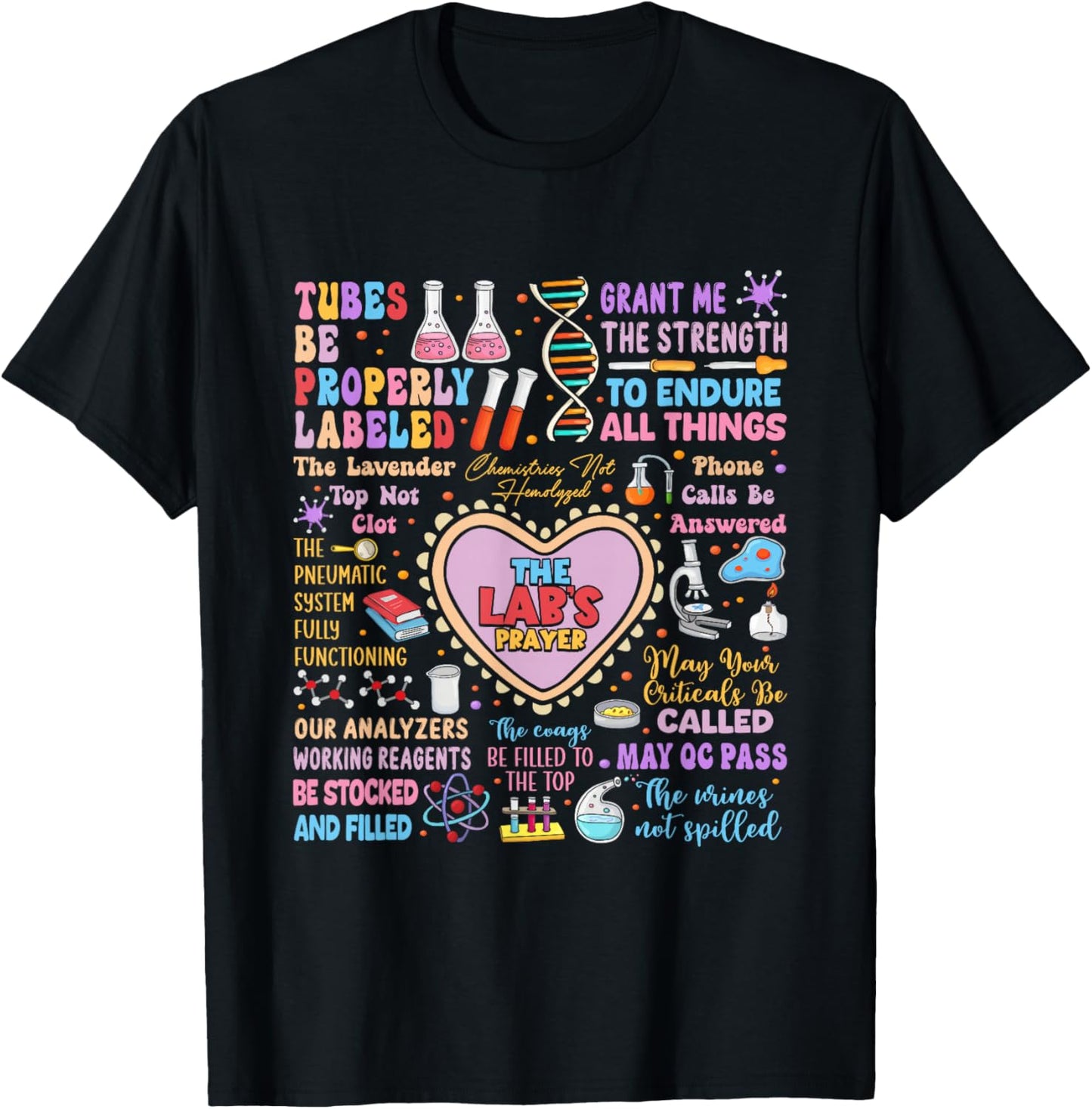 The Lab's Prayer Medical Laboratory Scientist Lab Week 2025 T-Shirt - T-Shirt | Black