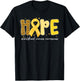 Leopard Hope Gold Ribbon Childhood Cancer Awareness T-Shirt - T-Shirt | Black