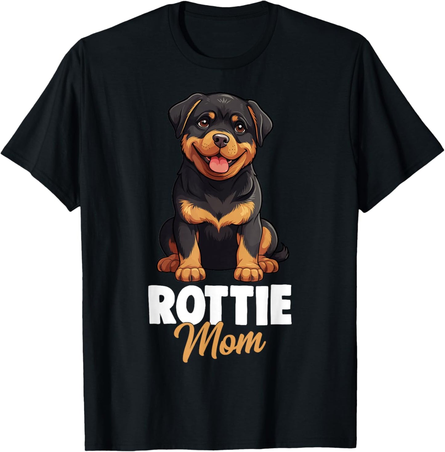 Rottie Mom Rottweiler Dog T-Shirt - T-Shirt | Black