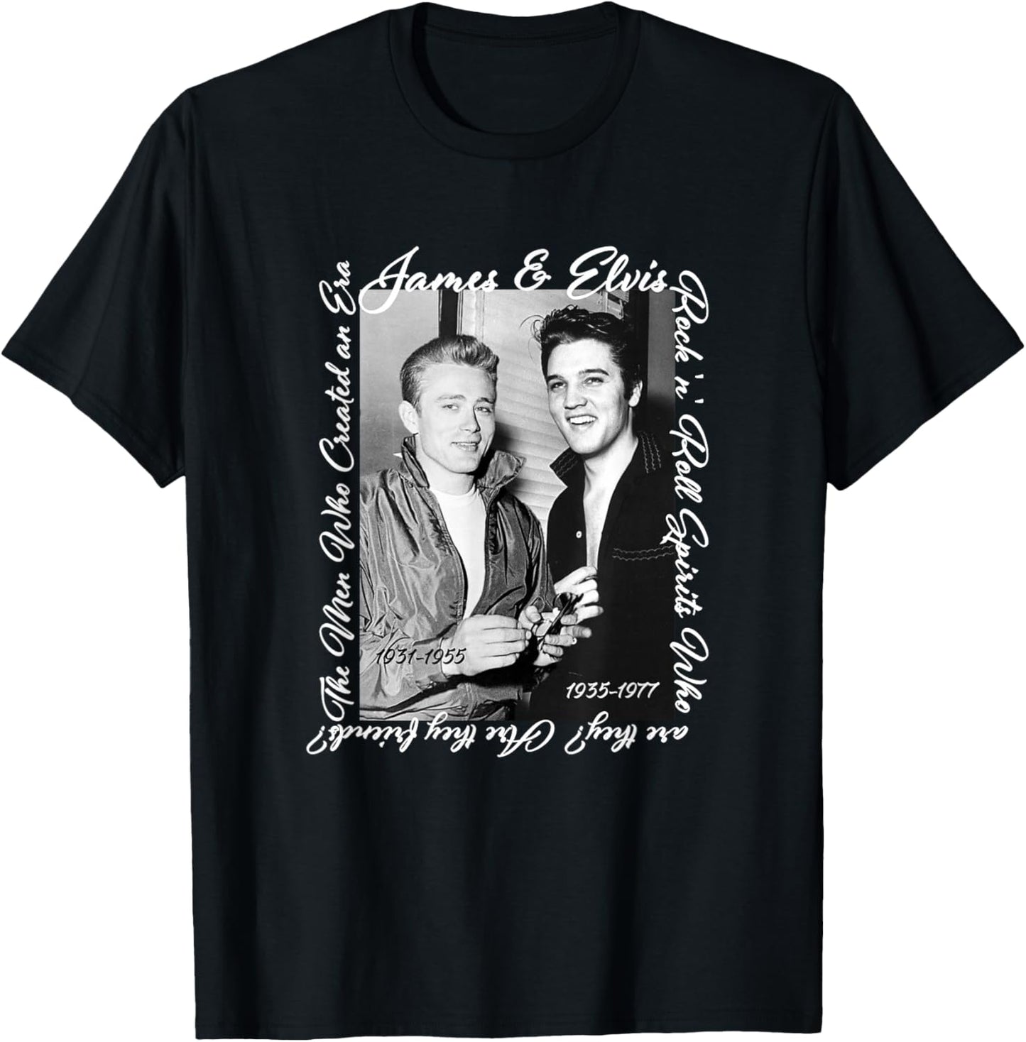 James Dean_Elvis Presley T-Shirt - T-Shirt | Black