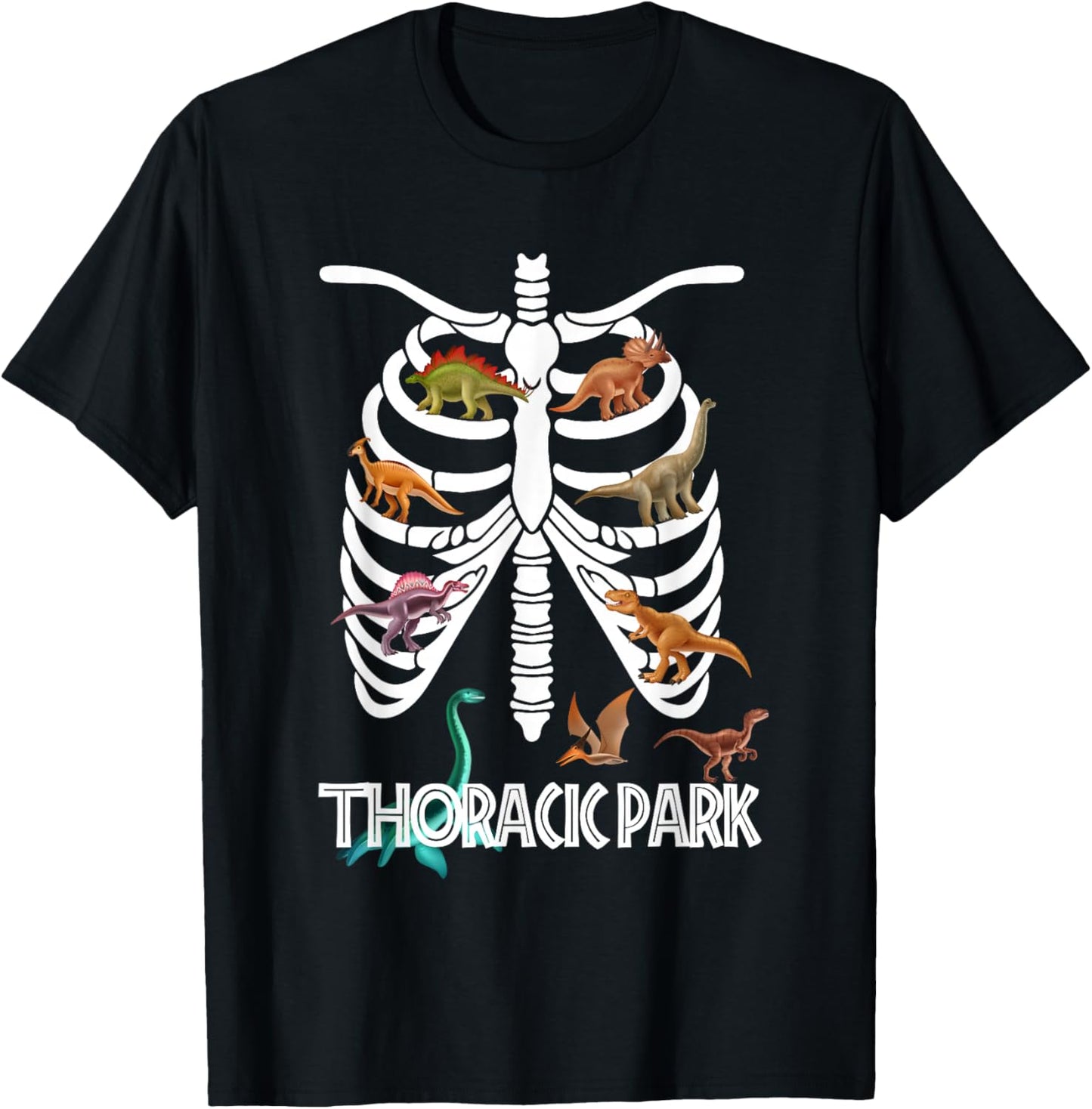 Thoracic Park for Registered Nurses, Nurses, Medic Dinosaurs T-Shirt - T-Shirt | Black