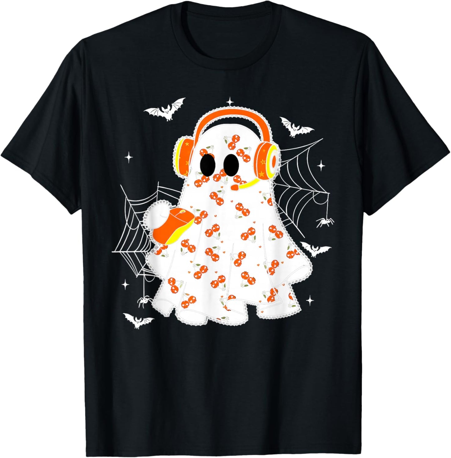 Coquette 911 Dispatcher Halloween Spooky Ghost Dispatch T-Shirt - T-Shirt | Black
