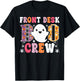 Front Desk Boo Crew Receptionist Ghost Halloween Office Team T-Shirt - T-Shirt | Black