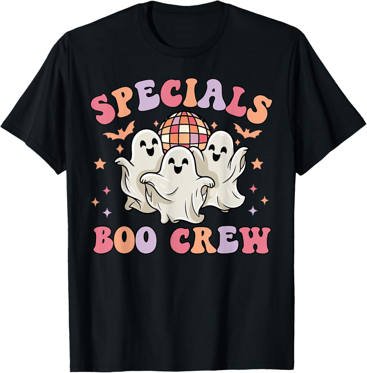 Specials Boo Crew Art Music Pe Tech Teacher Ghost Halloween T-Shirt - T-Shirt | Black