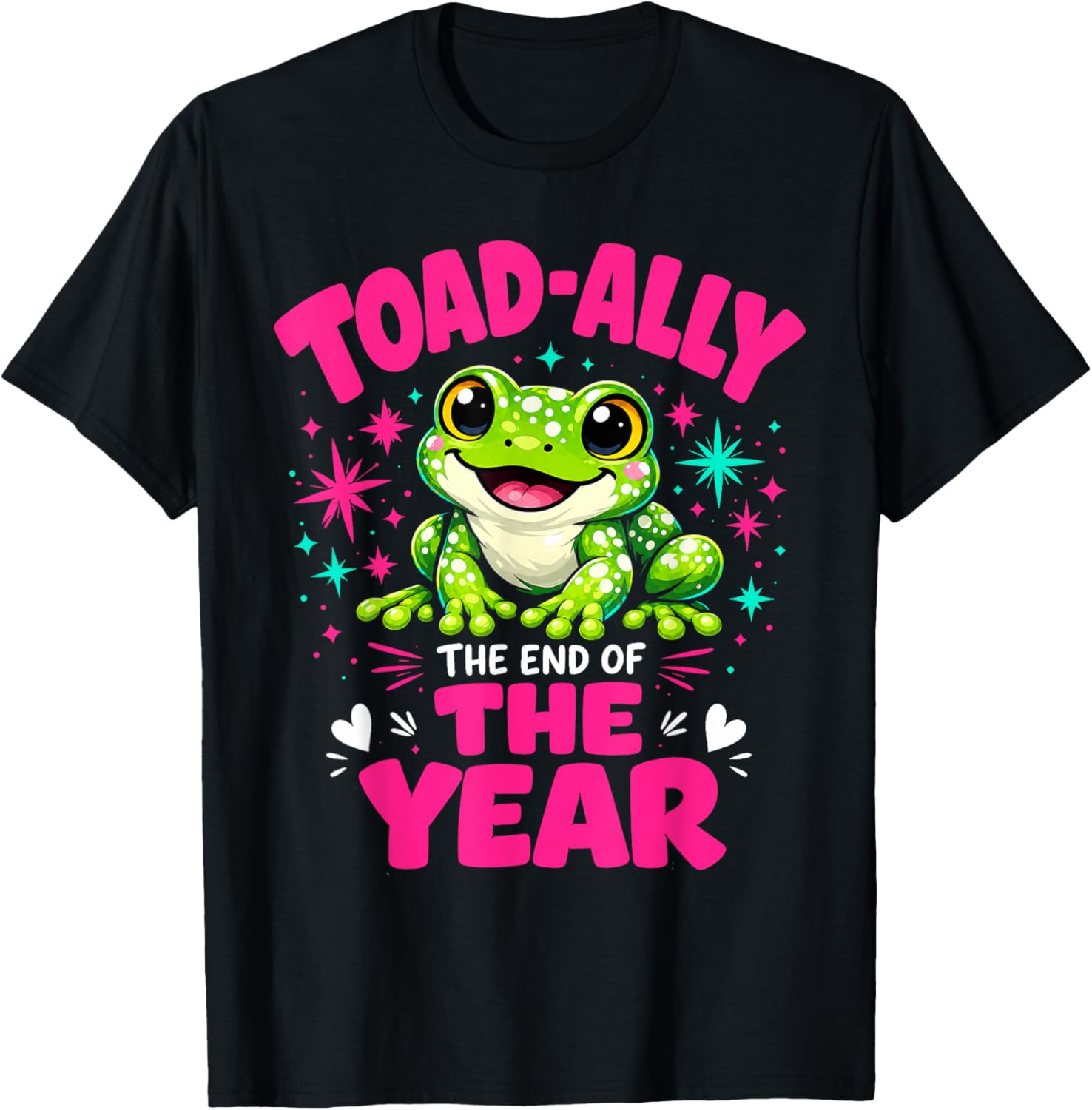 Toad Ally Frog Teacher The End of Year Last Day of School T-Shirt - T-Shirt | Black