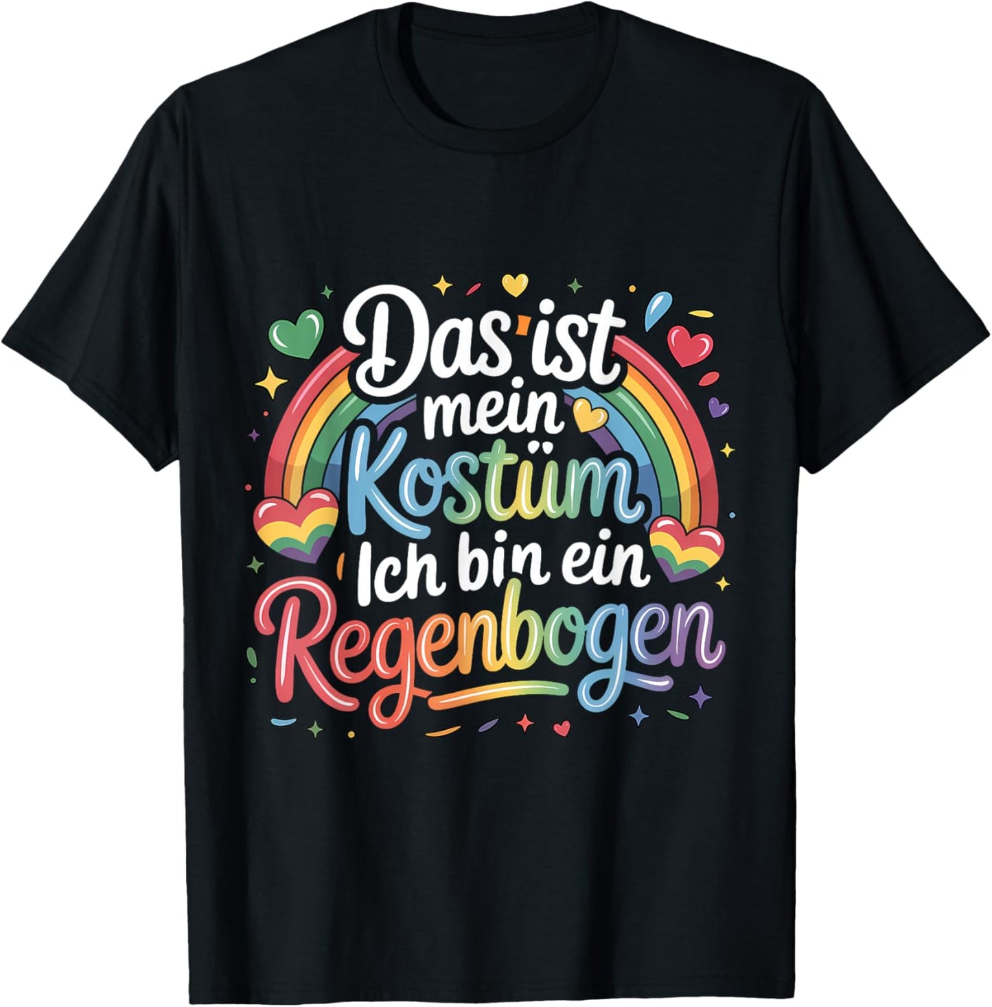 Das Ist Mein Kostüm Ich Bin EIN Rainbow Carnival T-Shirt - T-Shirt | Black