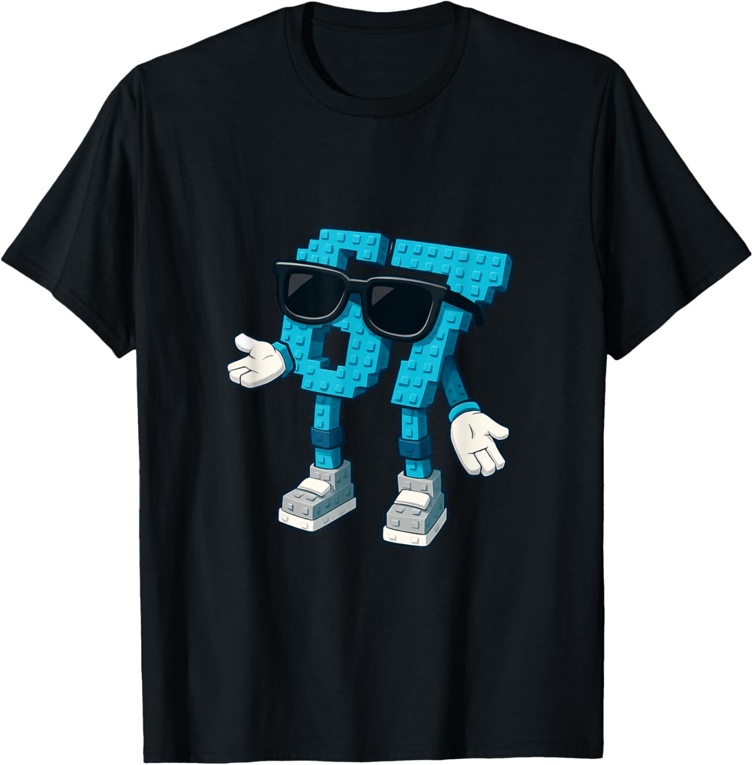 Six Seven Brainrot Funny Gaming Meme Kids Italian 67 T-Shirt - T-Shirt | Black