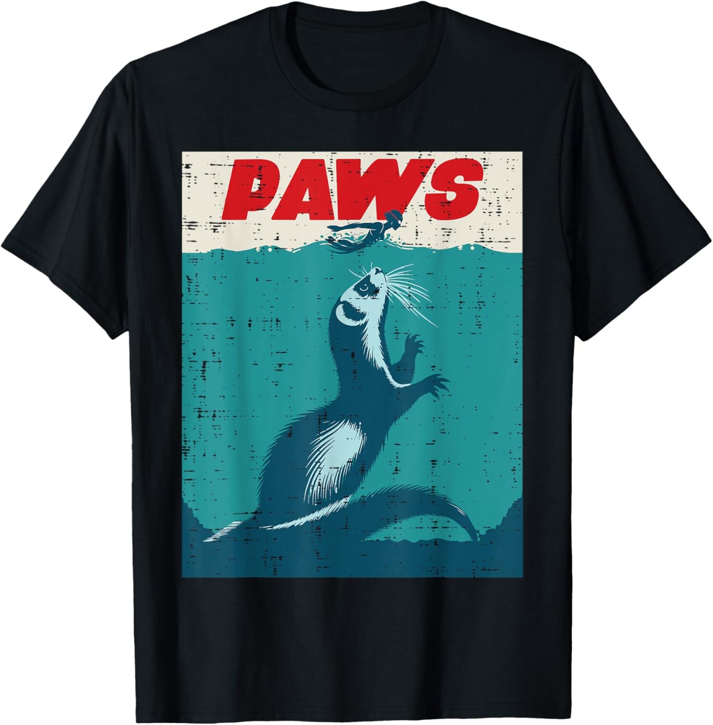 Ferret Paws Funny Saying Parody Men Women Boys Girls Kids T-Shirt - T-Shirt | Black