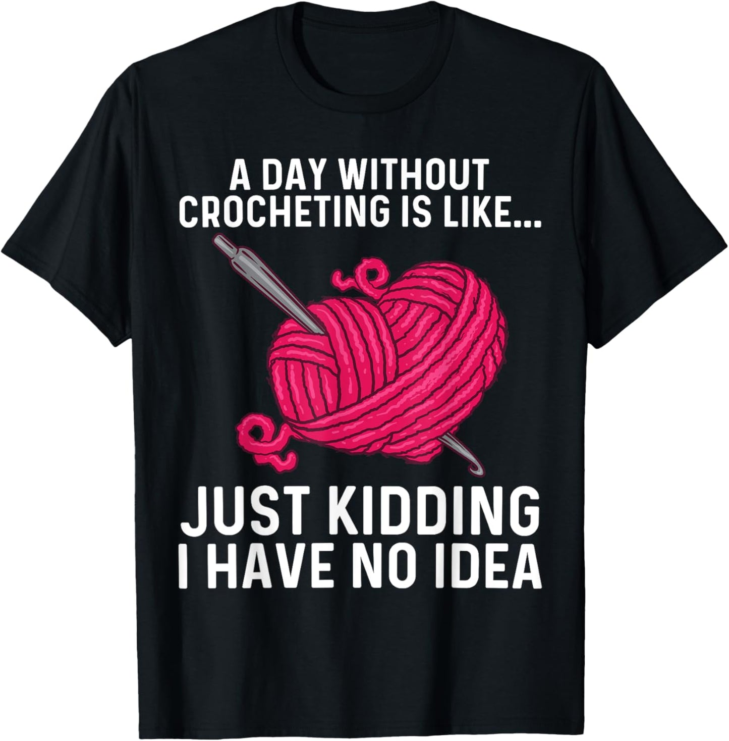 Crocheting Art Grandma Crocheter Crochet Lovers T-Shirt - T-Shirt | Black